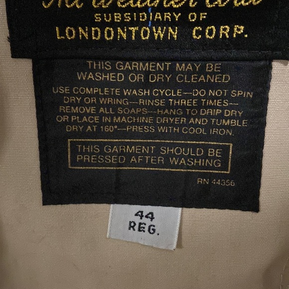 CLIPPER MIST Trench Coat Shell ONLY Button Down Jacket Tan Beige Size 44 Regular - Picture 8 of 12